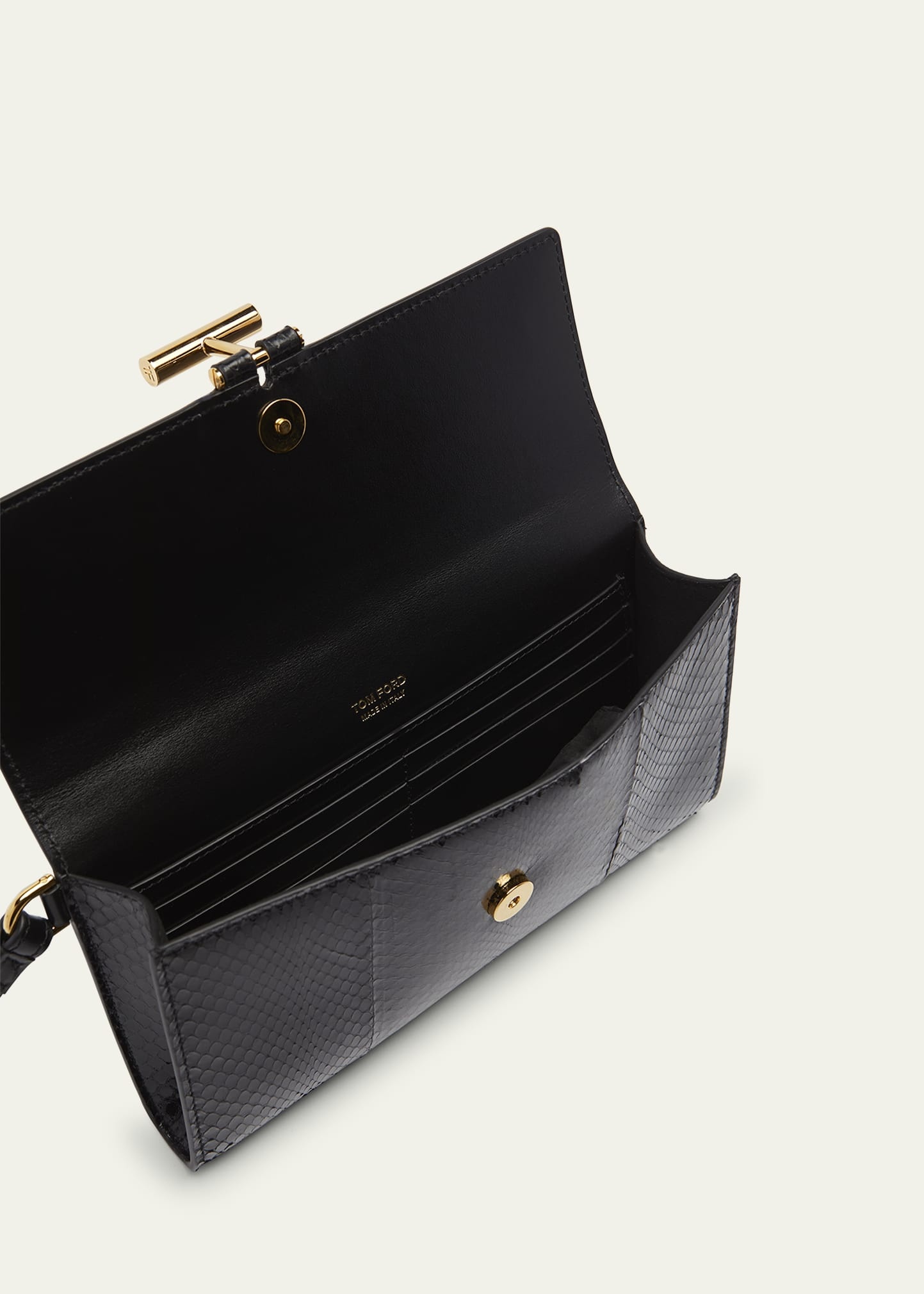 Tara Pouch Wristlet in Snake-Embossed Leather - 4