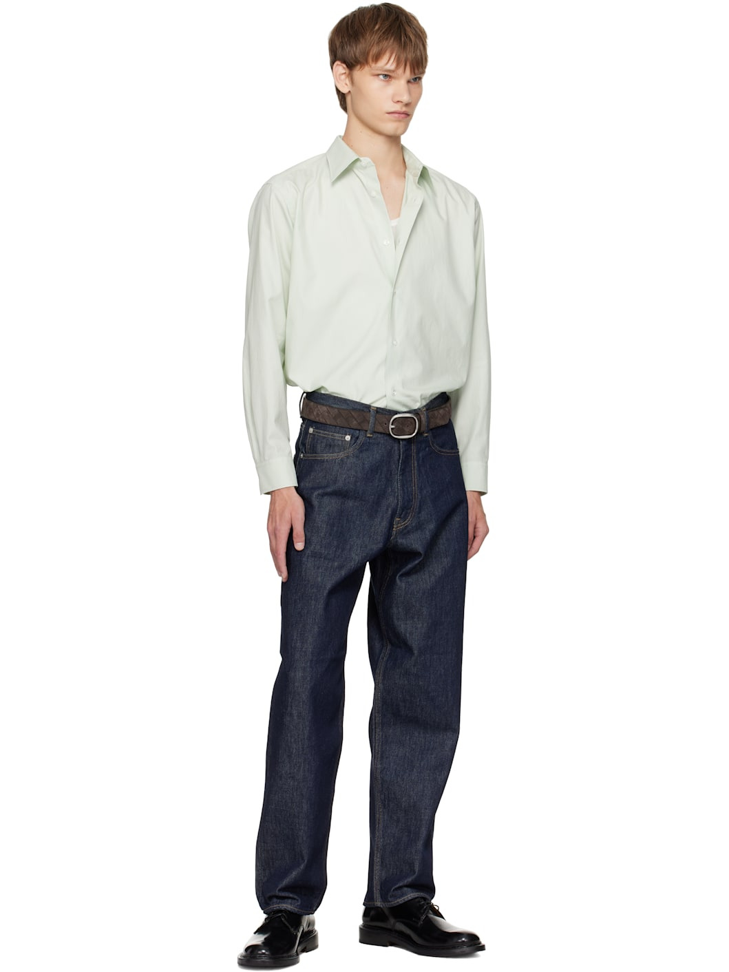 Green Washed Finx Twill Shirt - 5