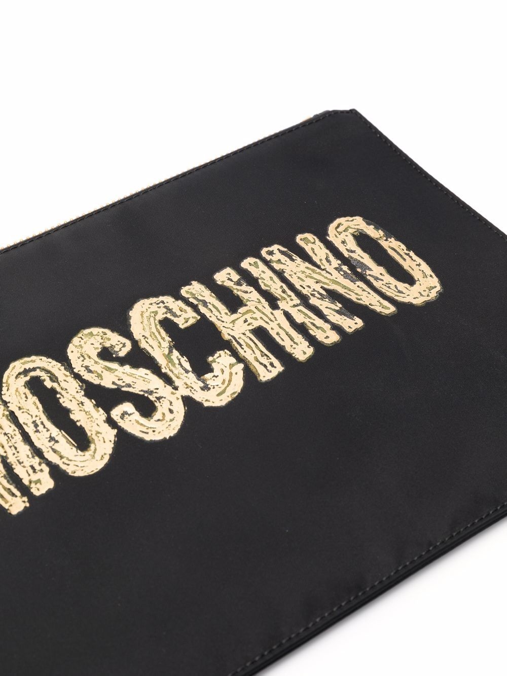 logo-print clutch bag - 4