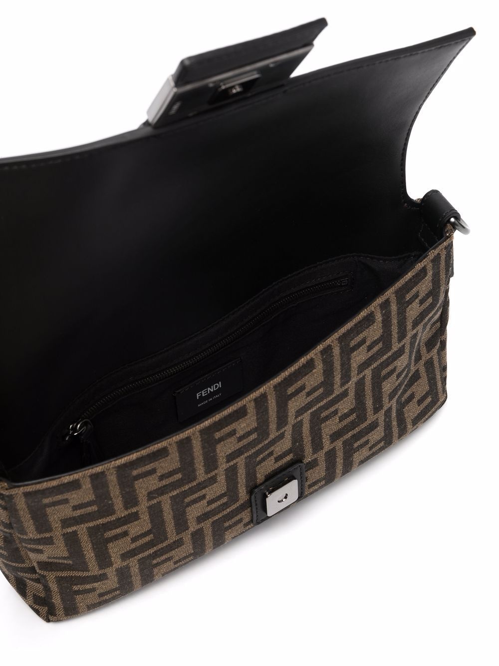 leather-jacquard baguette - 5