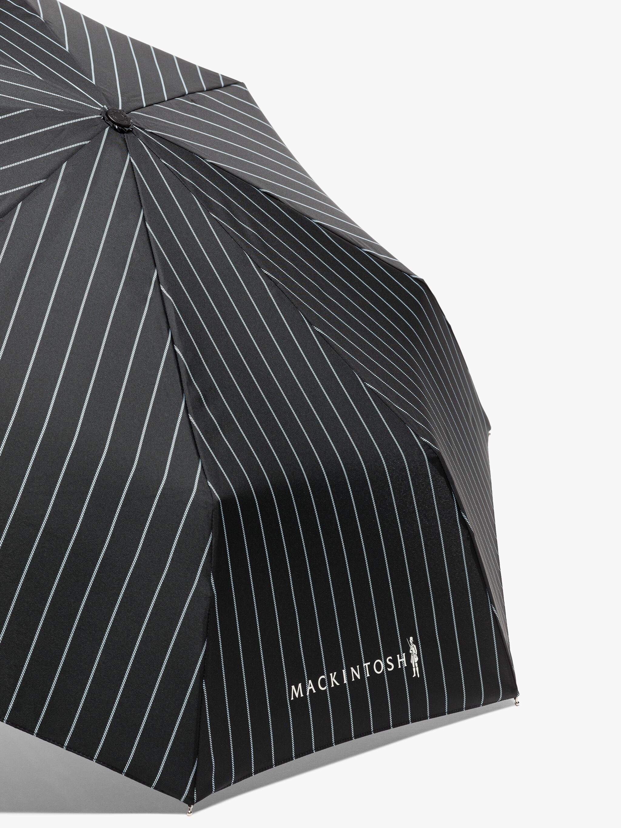 AYR BLACK & WHITE STRIPE AUTOMATIC TELESCOPIC UMBRELLA - 1