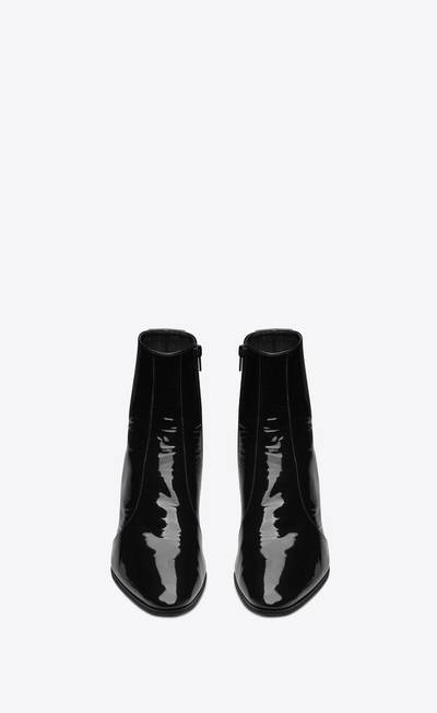 SAINT LAURENT vassili zipped boots in patent leather outlook