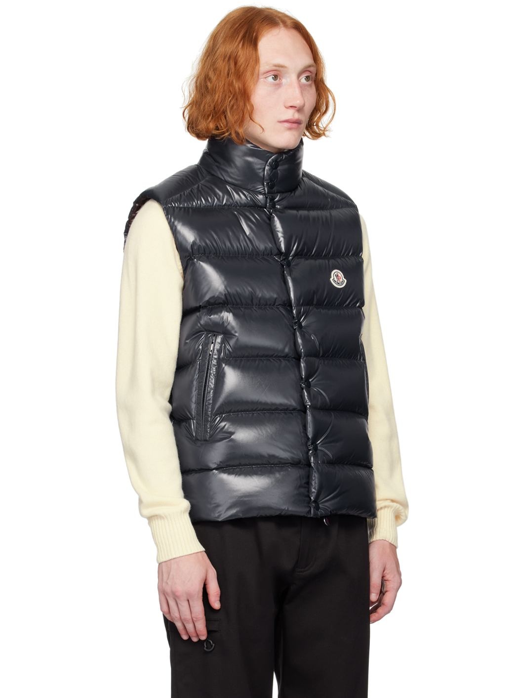 Navy Tibb Down Vest - 2