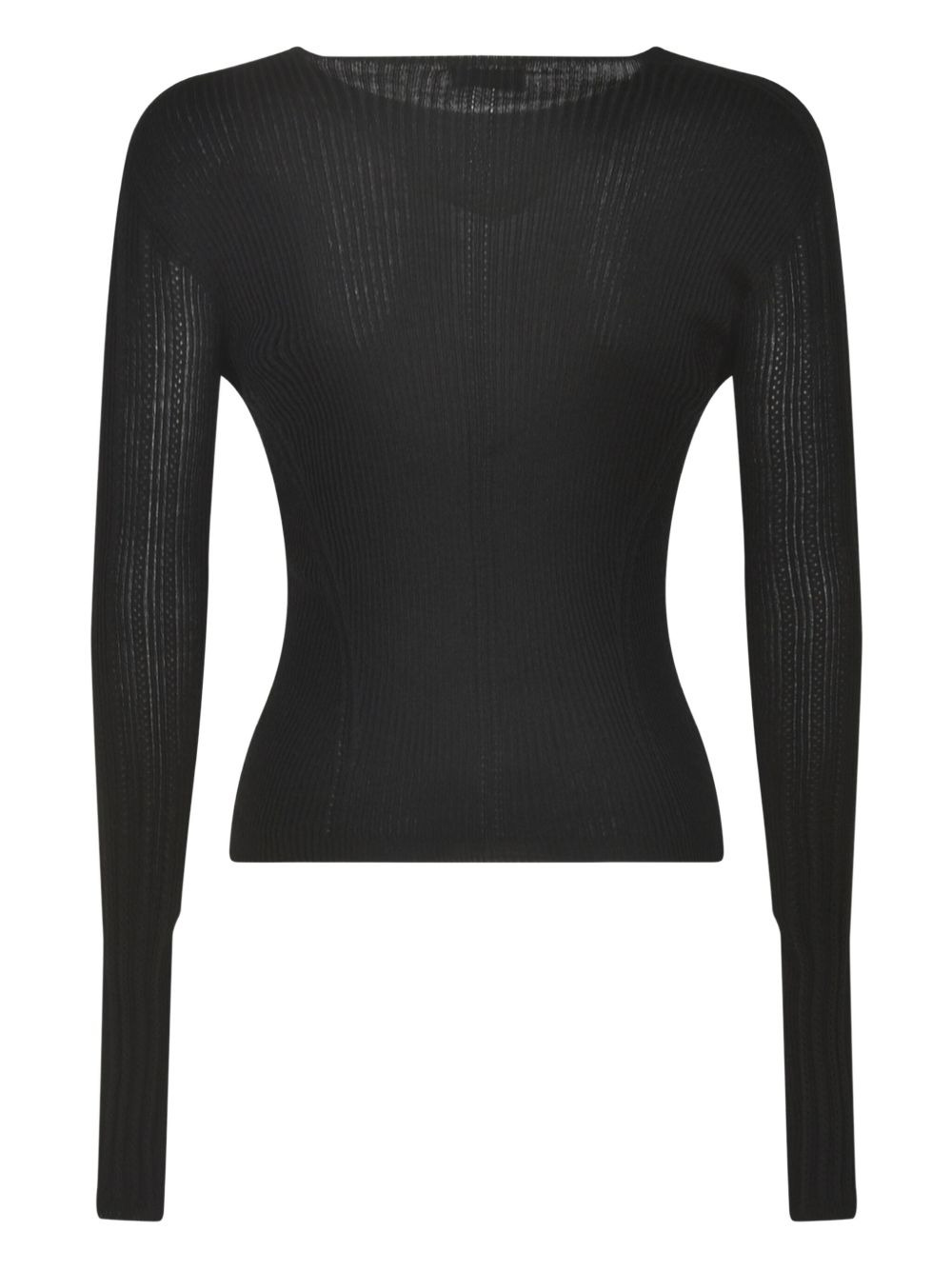 ribbed long-sleeve top - 2
