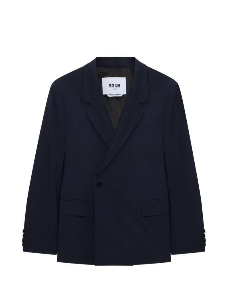 notched-lapel single-breasted blazer 1