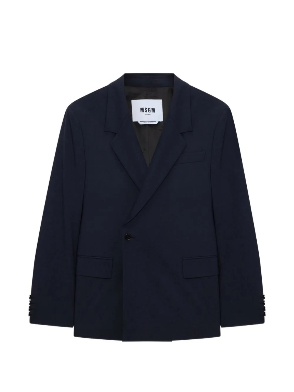 notched-lapel single-breasted blazer - 1