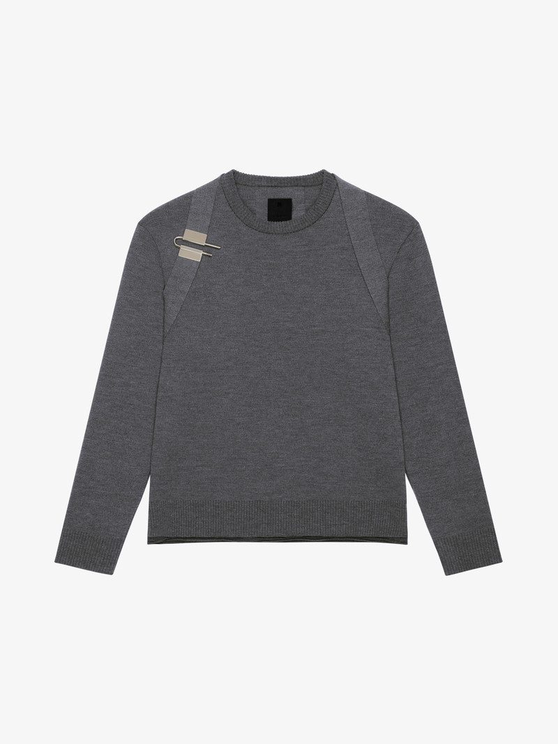 SWEATER IN WOOL AND SILK WITH U-LOCK HARNESS 1