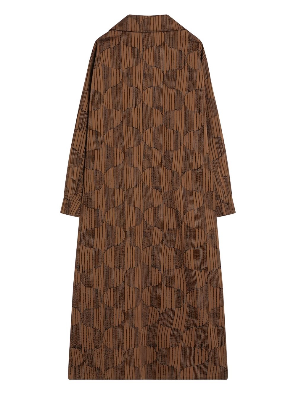 geometric-print shirt midi day dress - 5