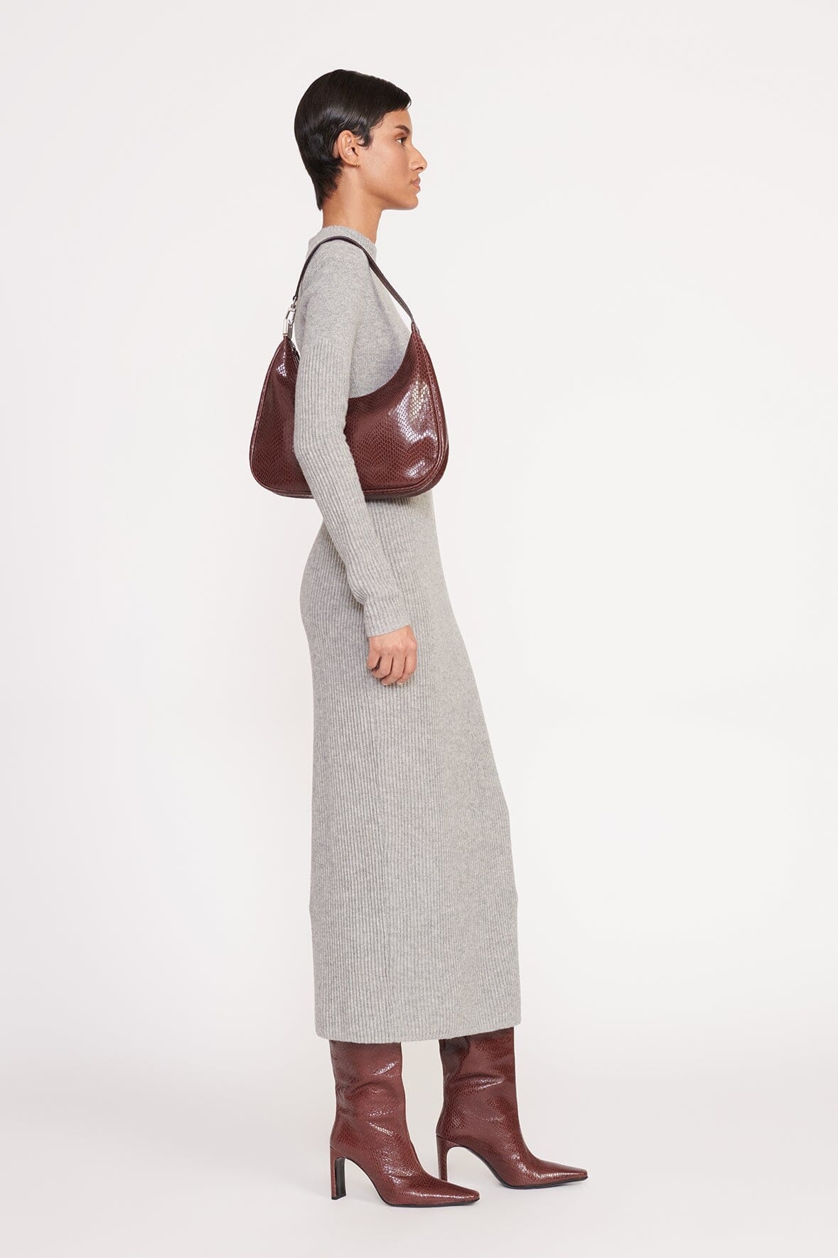 STAUD SYLVIE SHOULDER BAG MAHOGANY 2