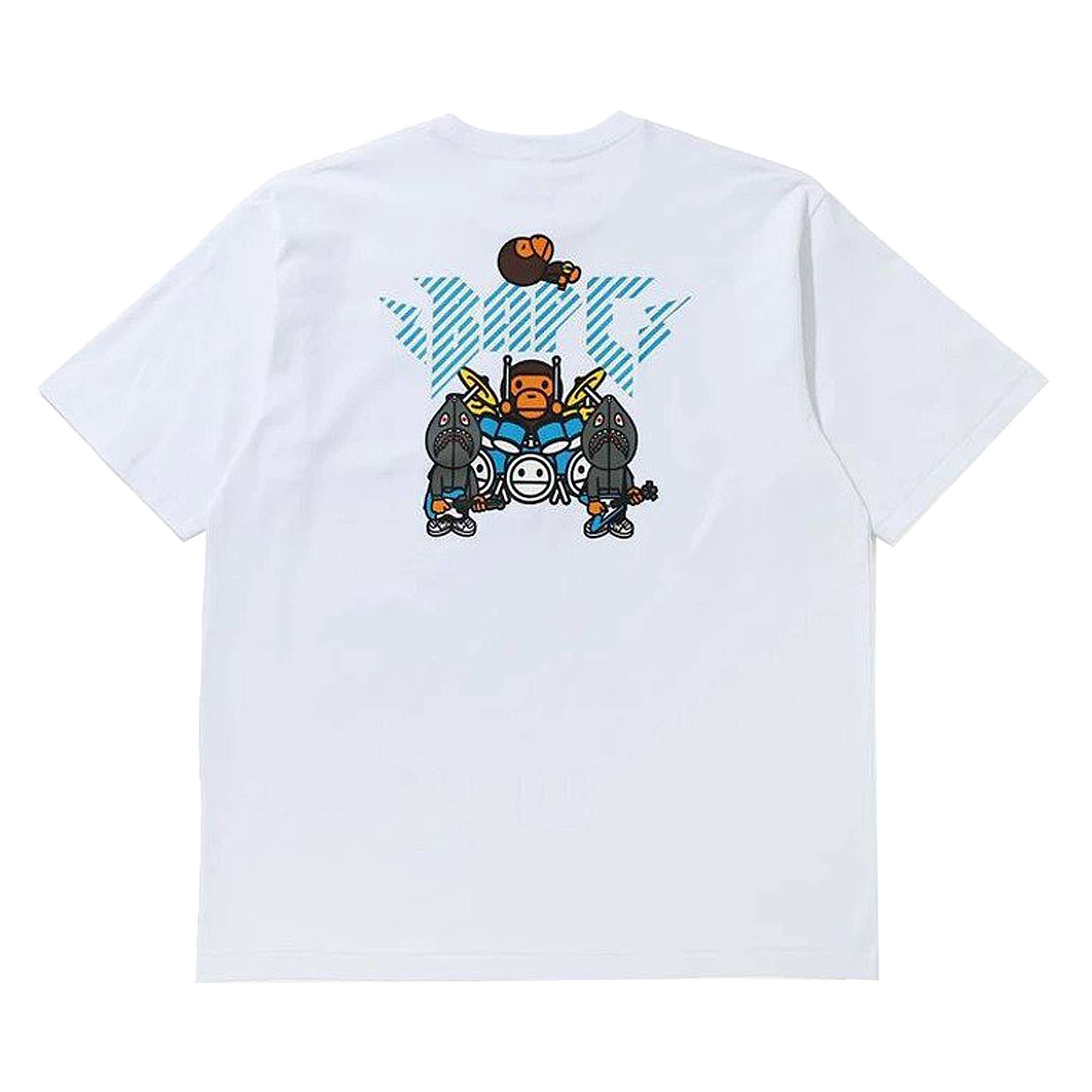 BAPE Baby Milo Rock Band RLX Tee 'White' - 2