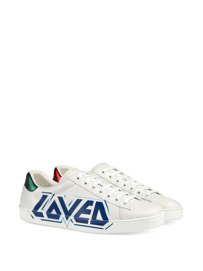 GUCCI Ace sneaker with Loved print outlook