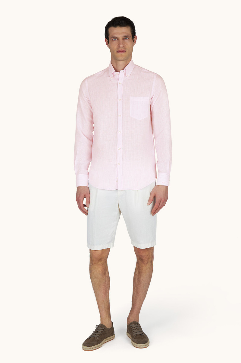 Paul & Shark SOFFIO LINEN SHIRT WITH STRIPED PATTERN outlook