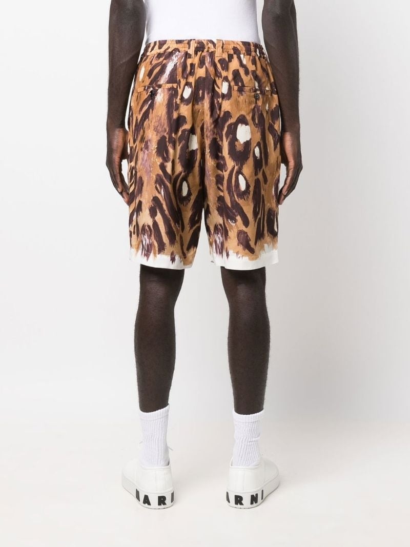 all-over leopard-print shorts - 4
