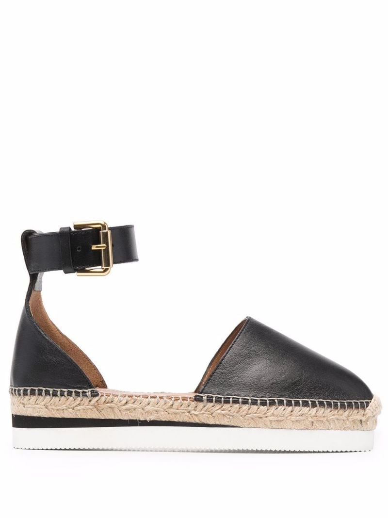 Glyn leather flat espadrilles - 1