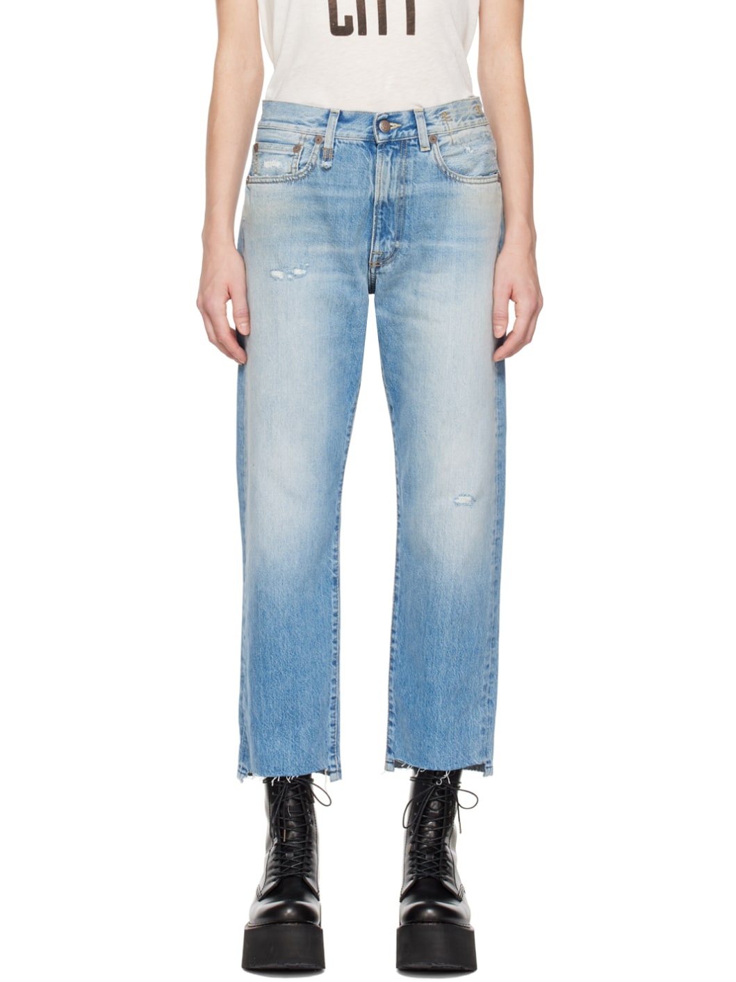 Blue Boyfriend Jeans - 1