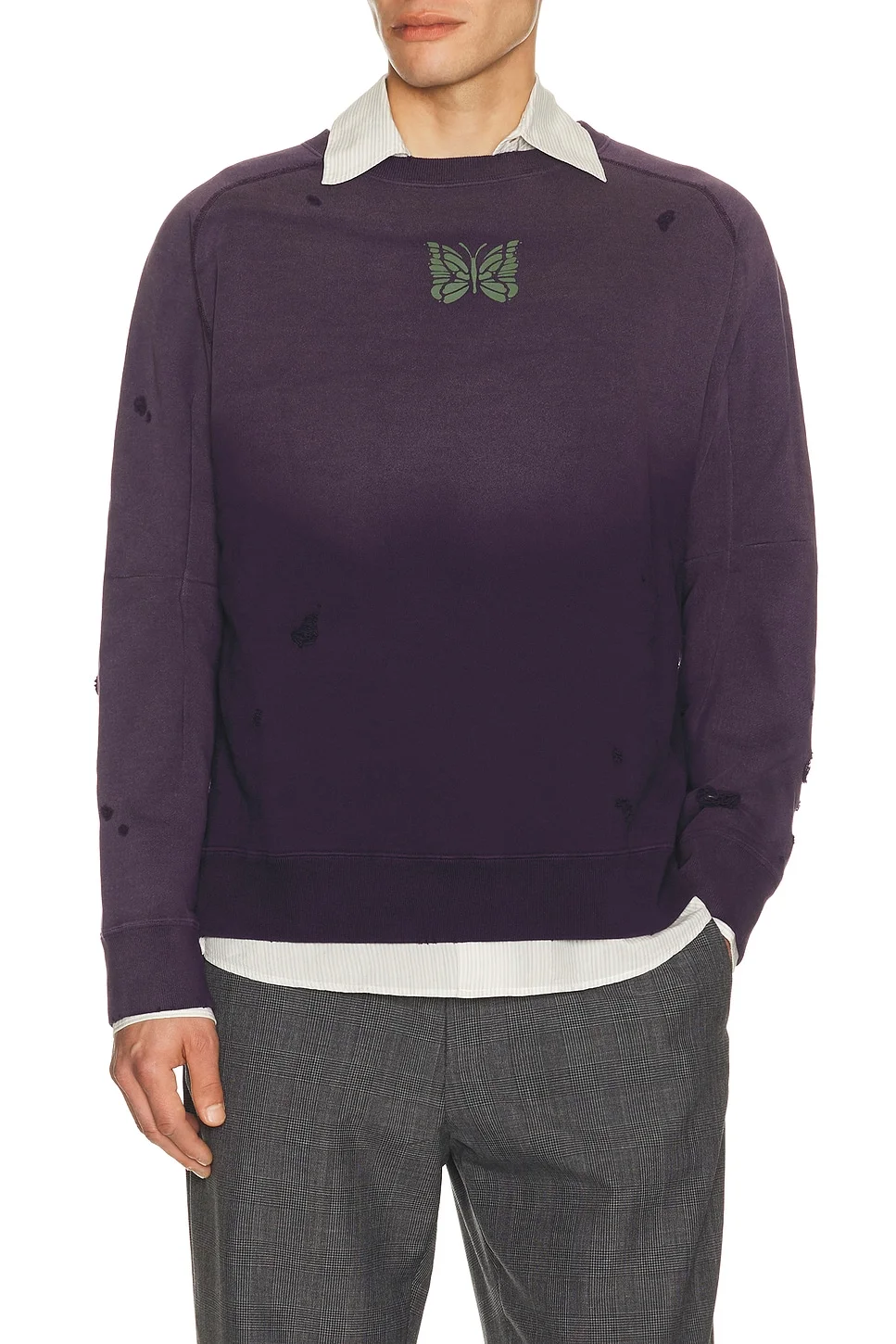 NEEDLES　Deconstructed Sweat Shirt RW336 NEEDLES Deconstructed Sweatshirt - RW336-B | REVERSIBLE