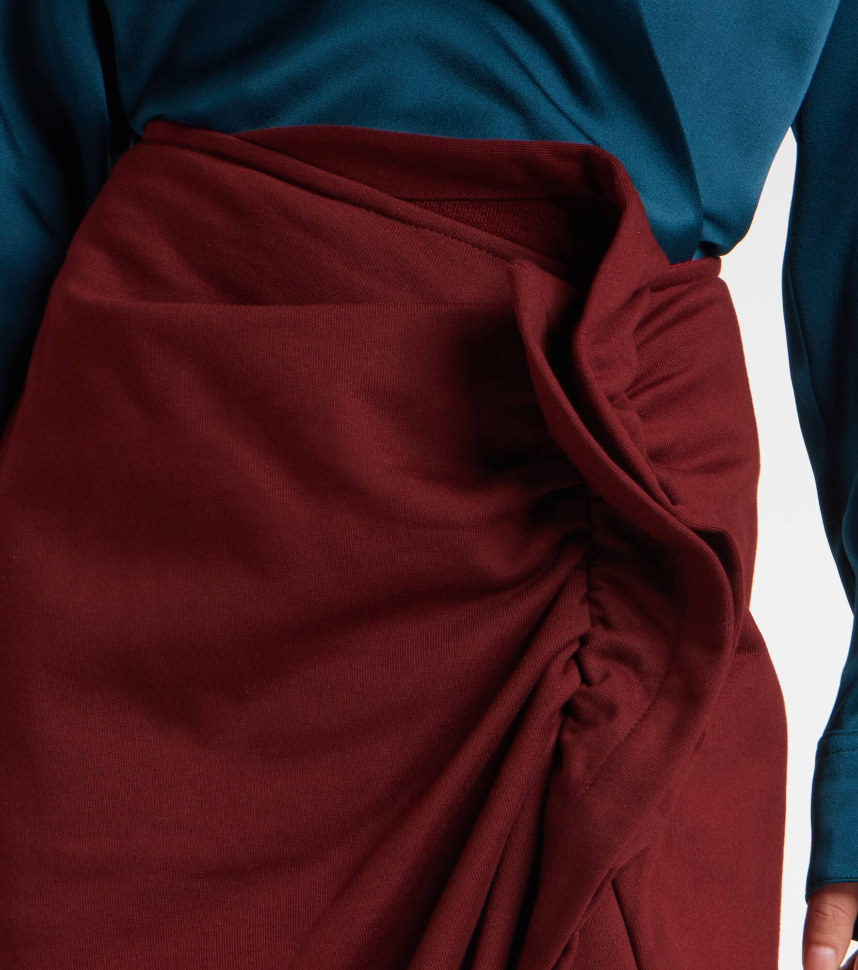 Ruffled cotton midi skirt - 4