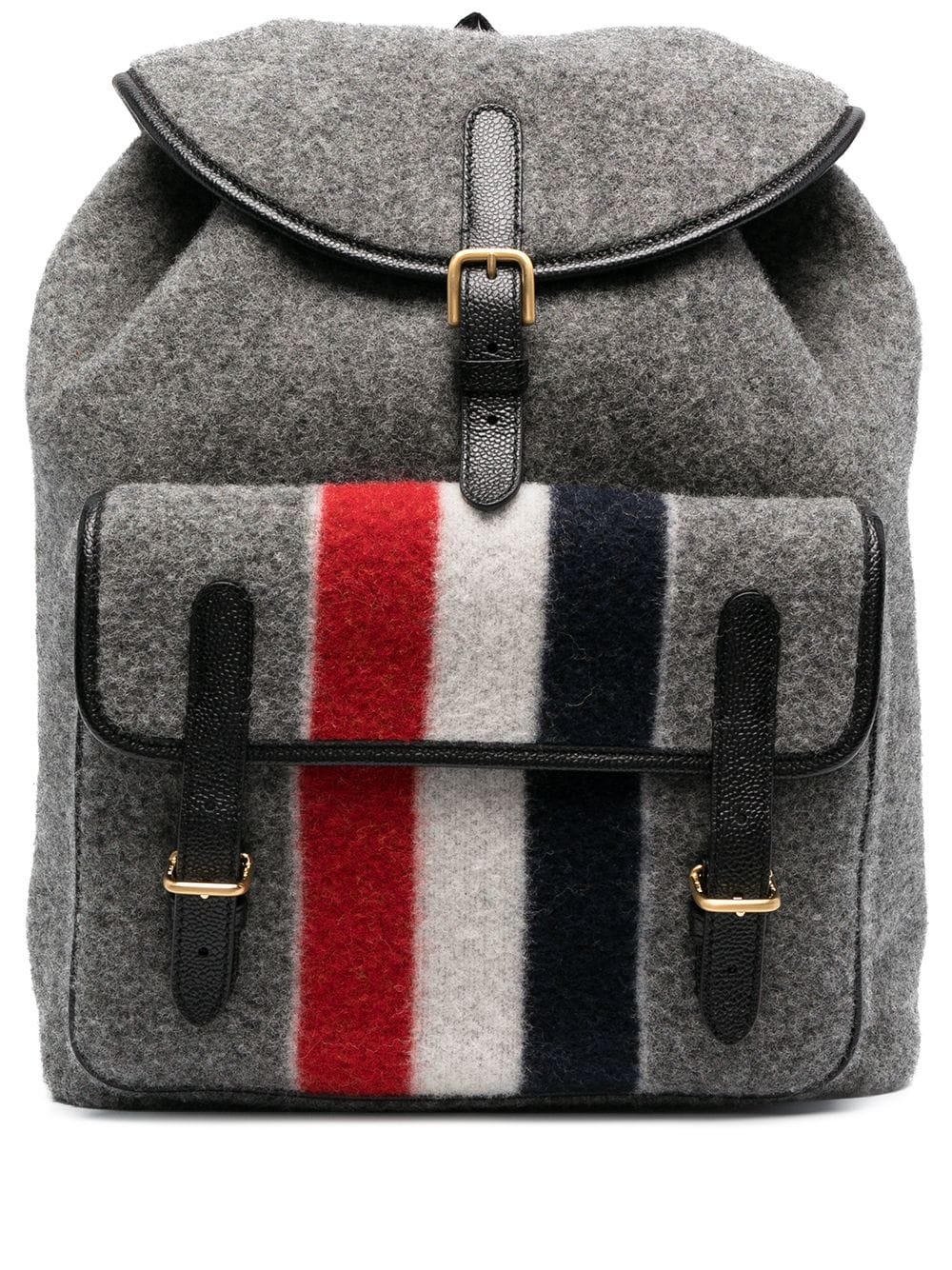 striped felt backpack - 1