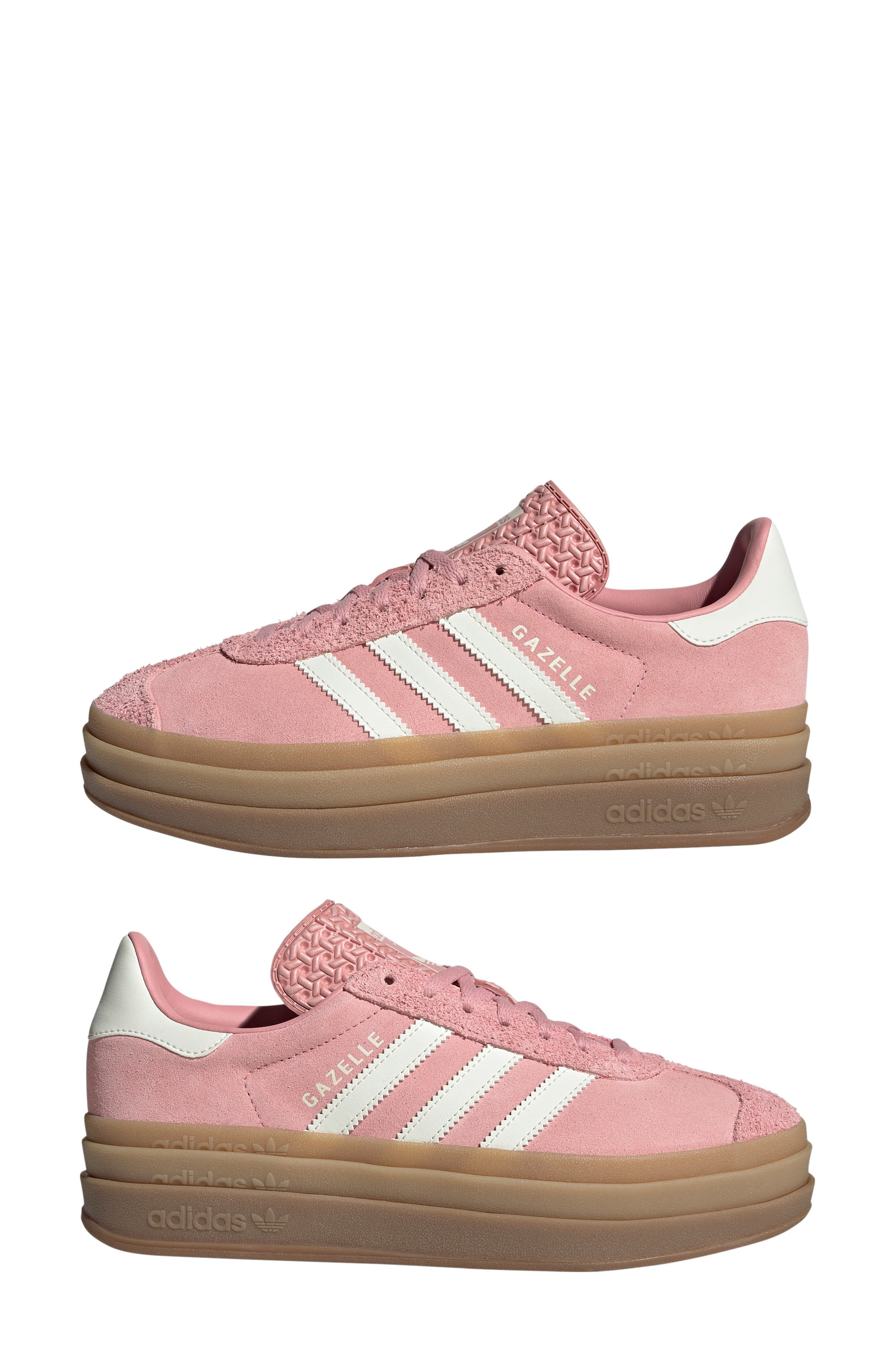 adidas Gazelle Bold Platform Sneaker in Wonder Mauve/Off White/Gum at Nordstrom - 9