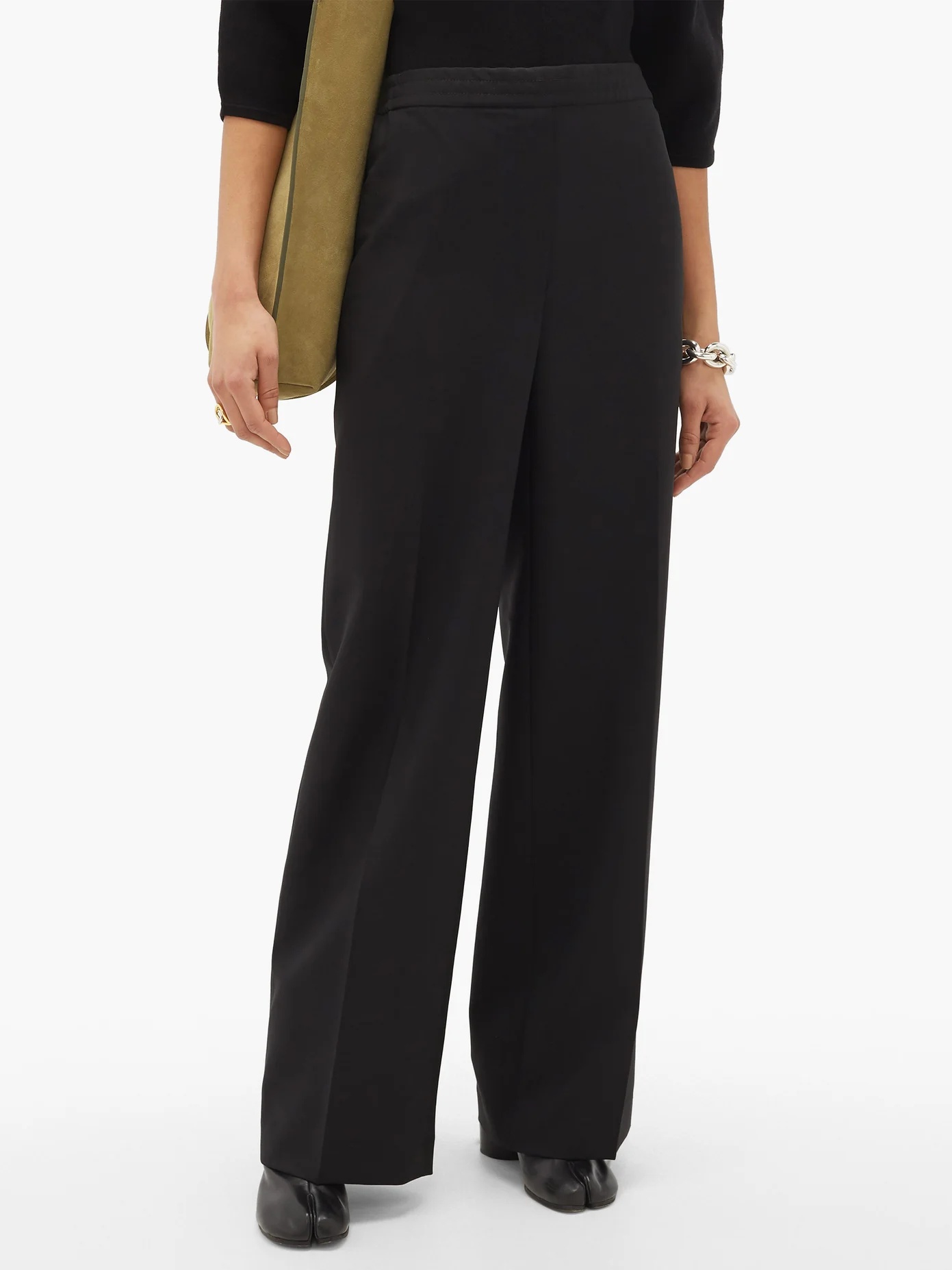 Pammine wool-blend straight-leg trousers - 6