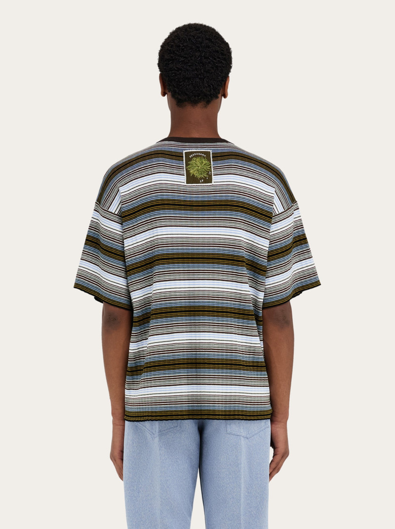 Short sleeved striped polo shirt 3