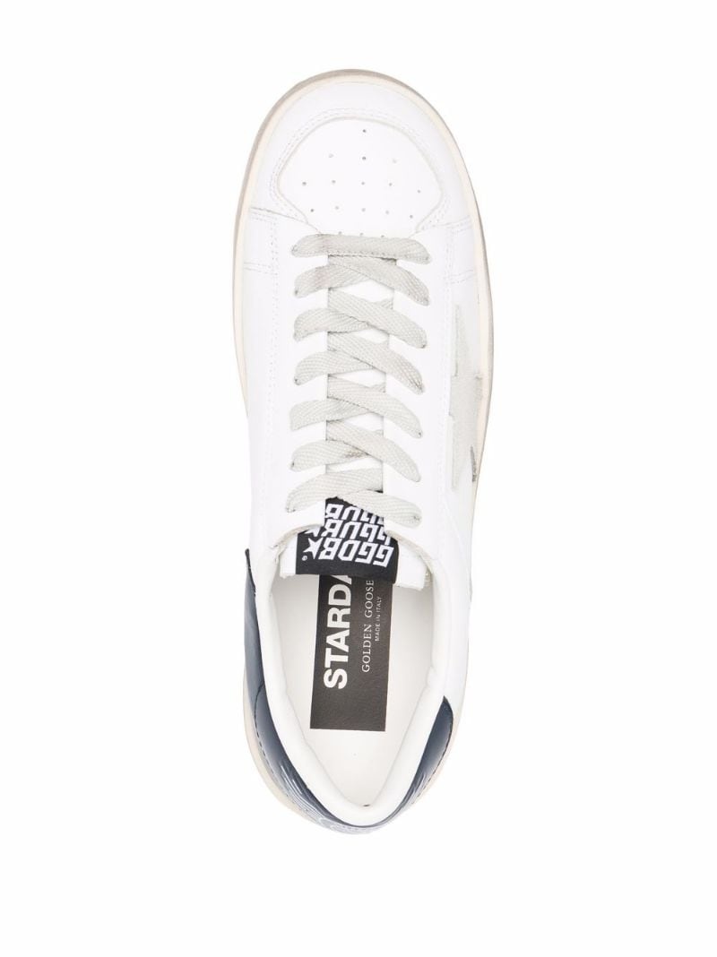star-patch lace-up sneakers - 4