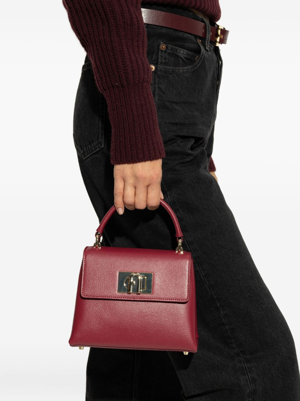 mini 1927 leather tote bag - 2