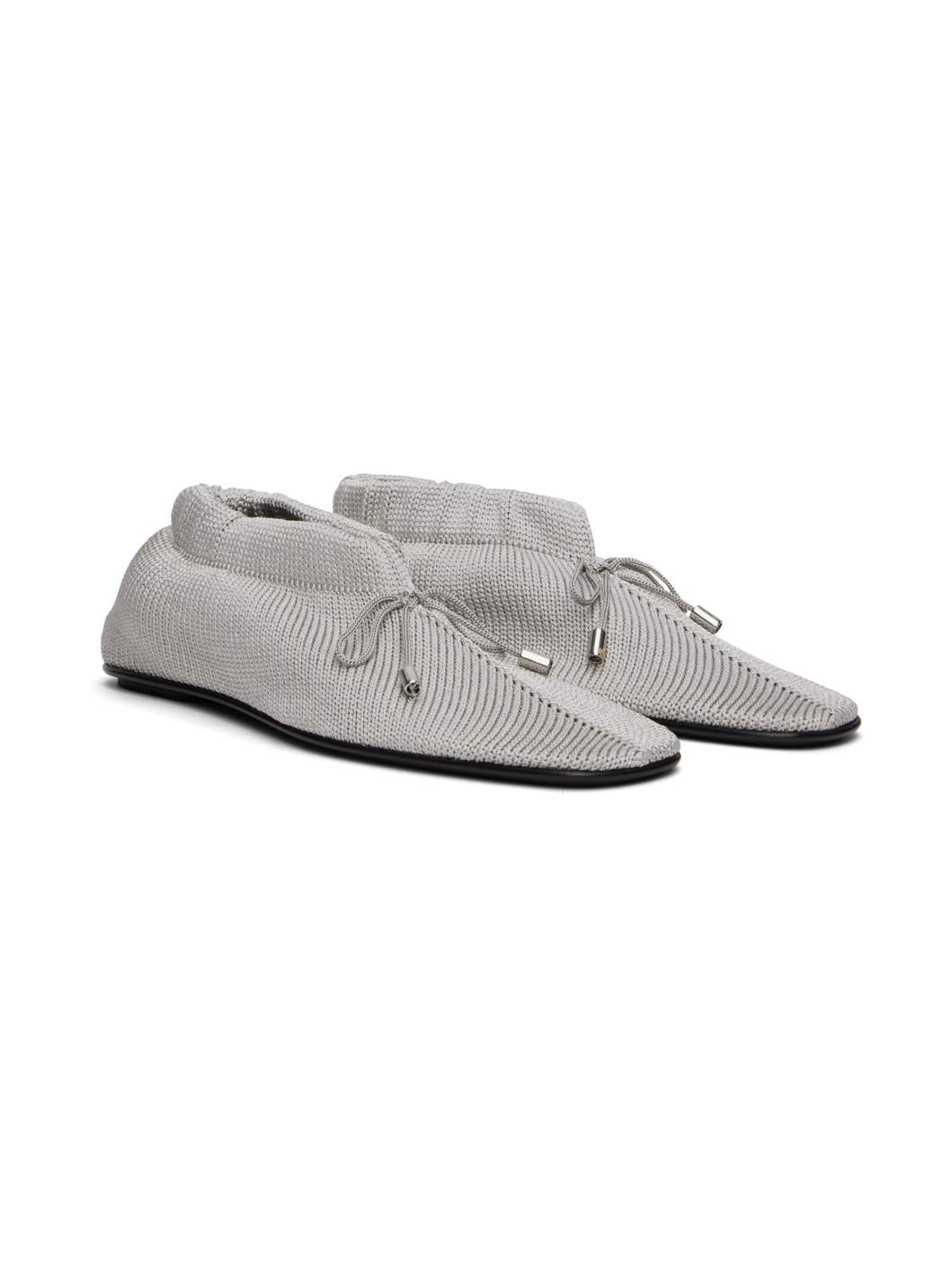 Gray 'The Knitted' Ballerina Flats - 4