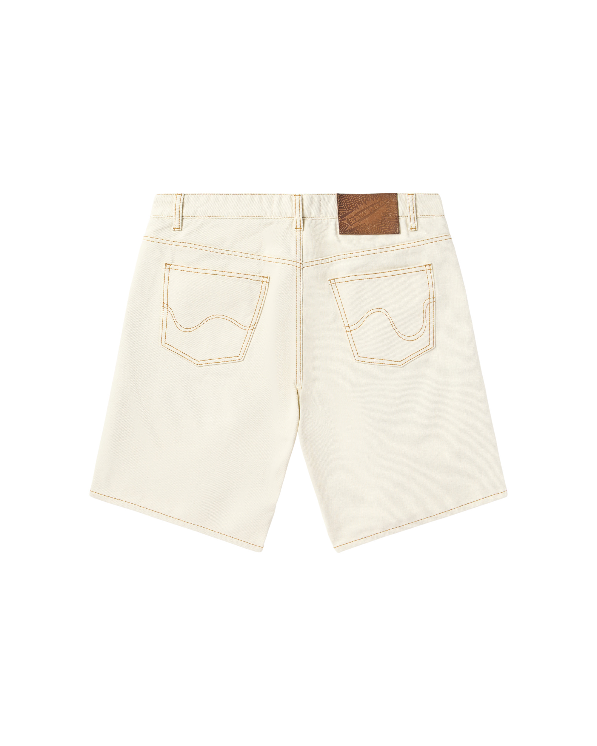 CREAM JEAN SHORTS - 2