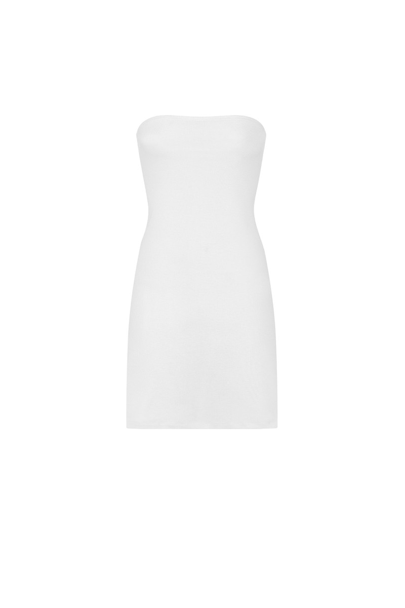 The Tube Dress: Cotton Jersey White 1