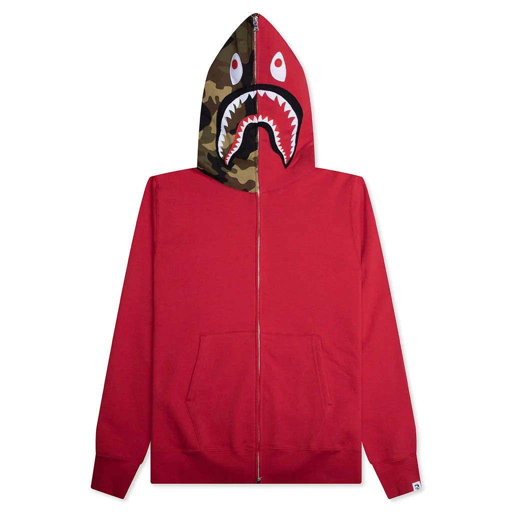 1ST SHARK FULL ZIP HOODIE - RED - 1