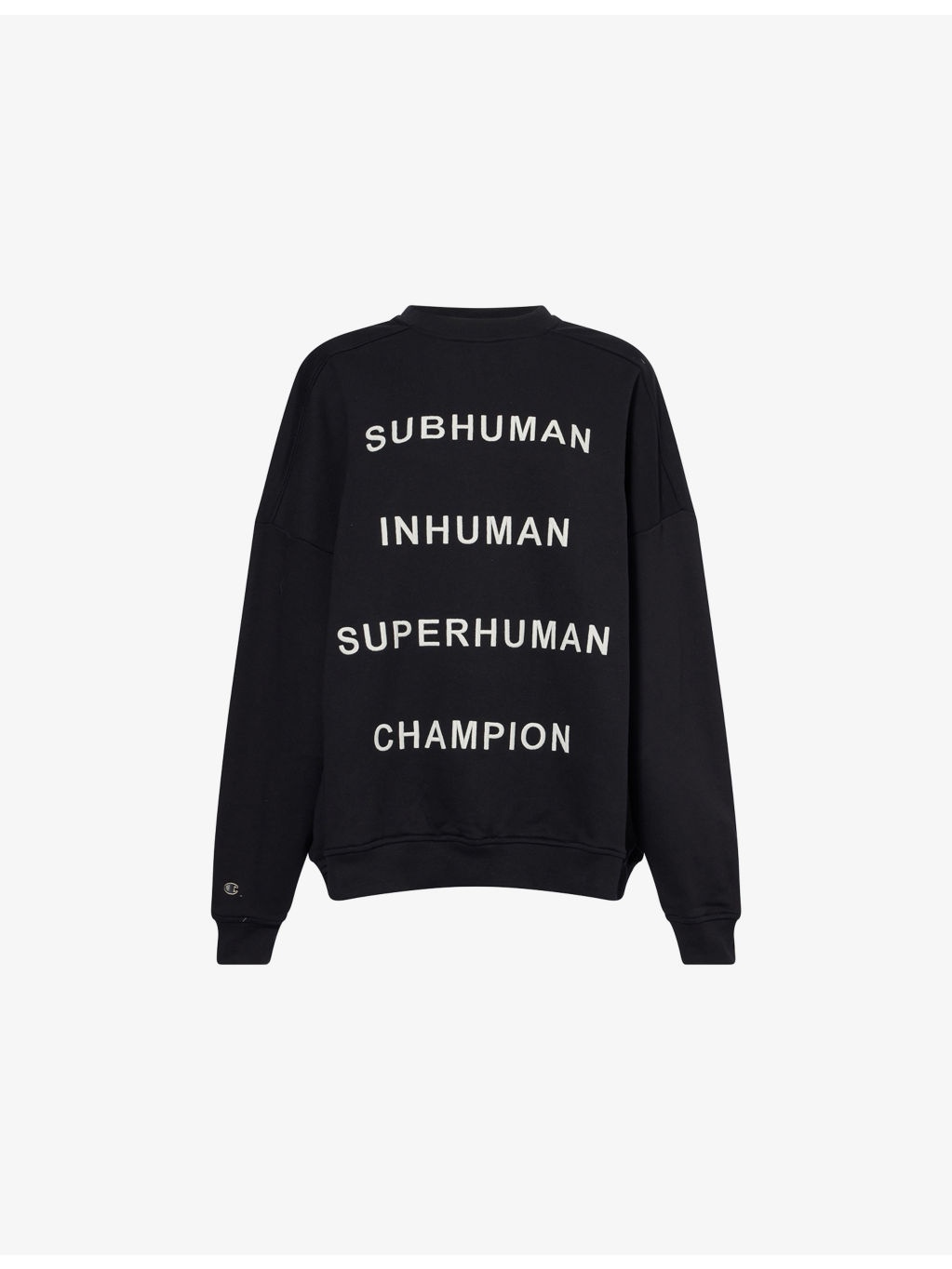 Rick Owens X Champion Jumbo Logo-Embroidery Cotton-Jersey Sweatshirt - 1
