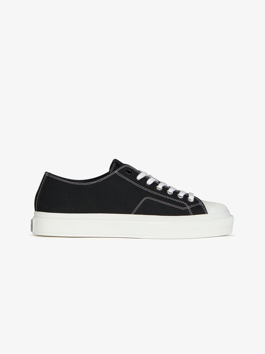 SNEAKERS CITY IN CANVAS AND GRAINED LEATHER - 1