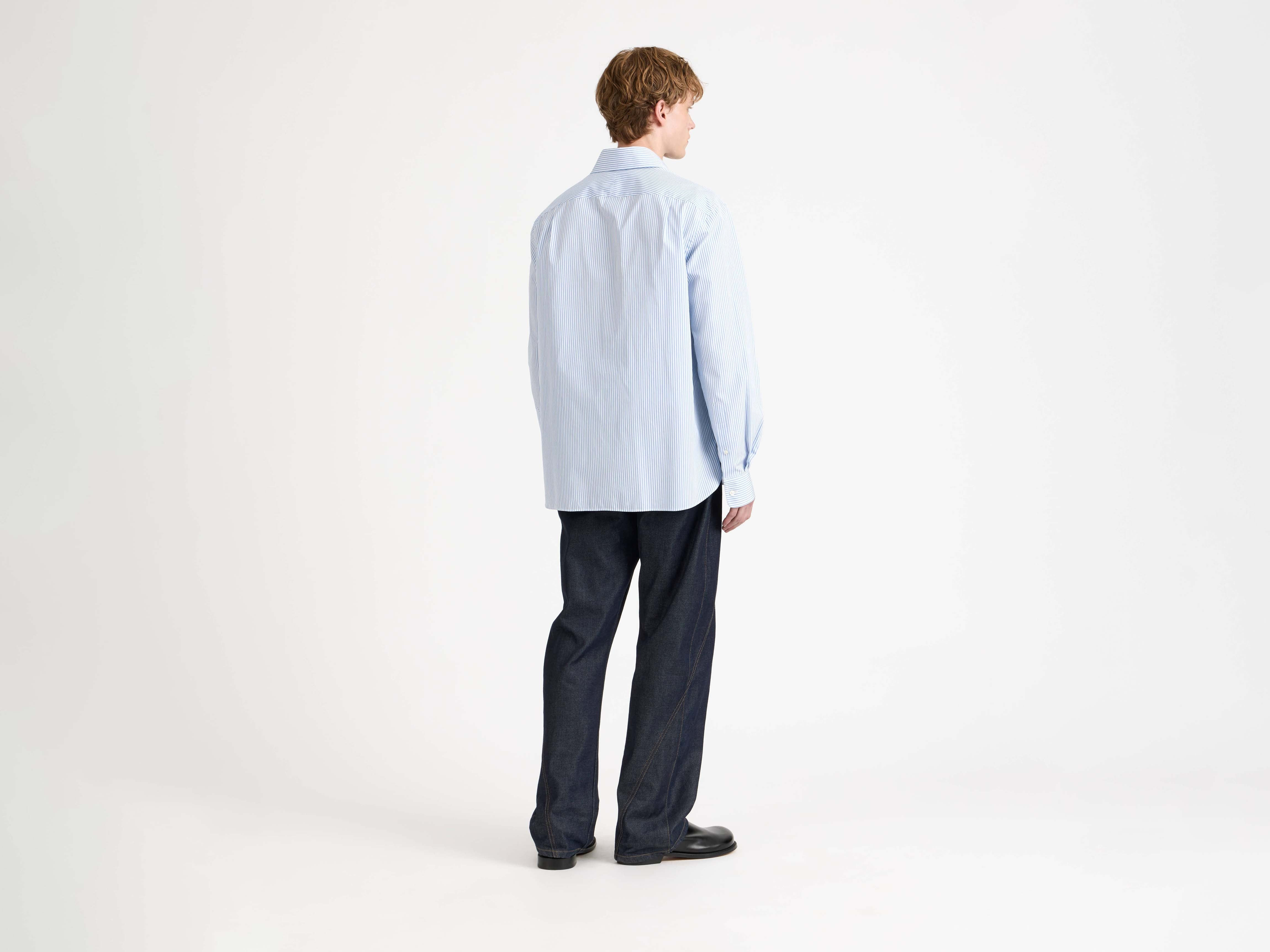 DRESS SHIRT IN BLUE & WHITE - 3