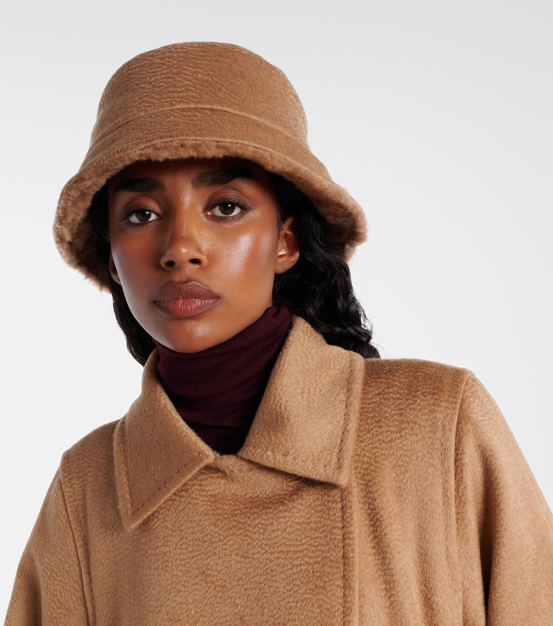Reversible camel hair bucket hat - 2