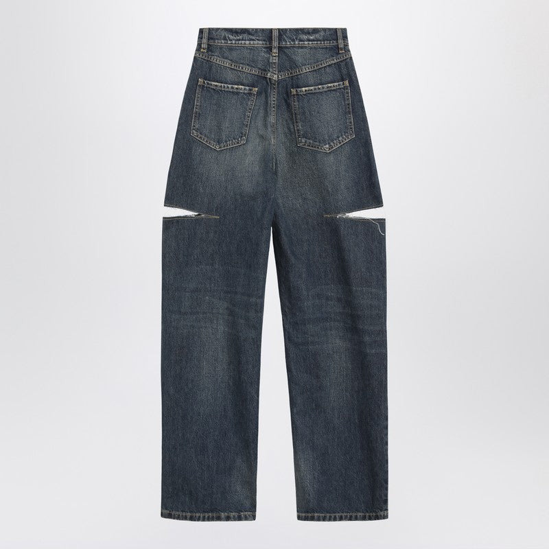 Maison Margiela Blue Ripped Washed Jeans Women - 2