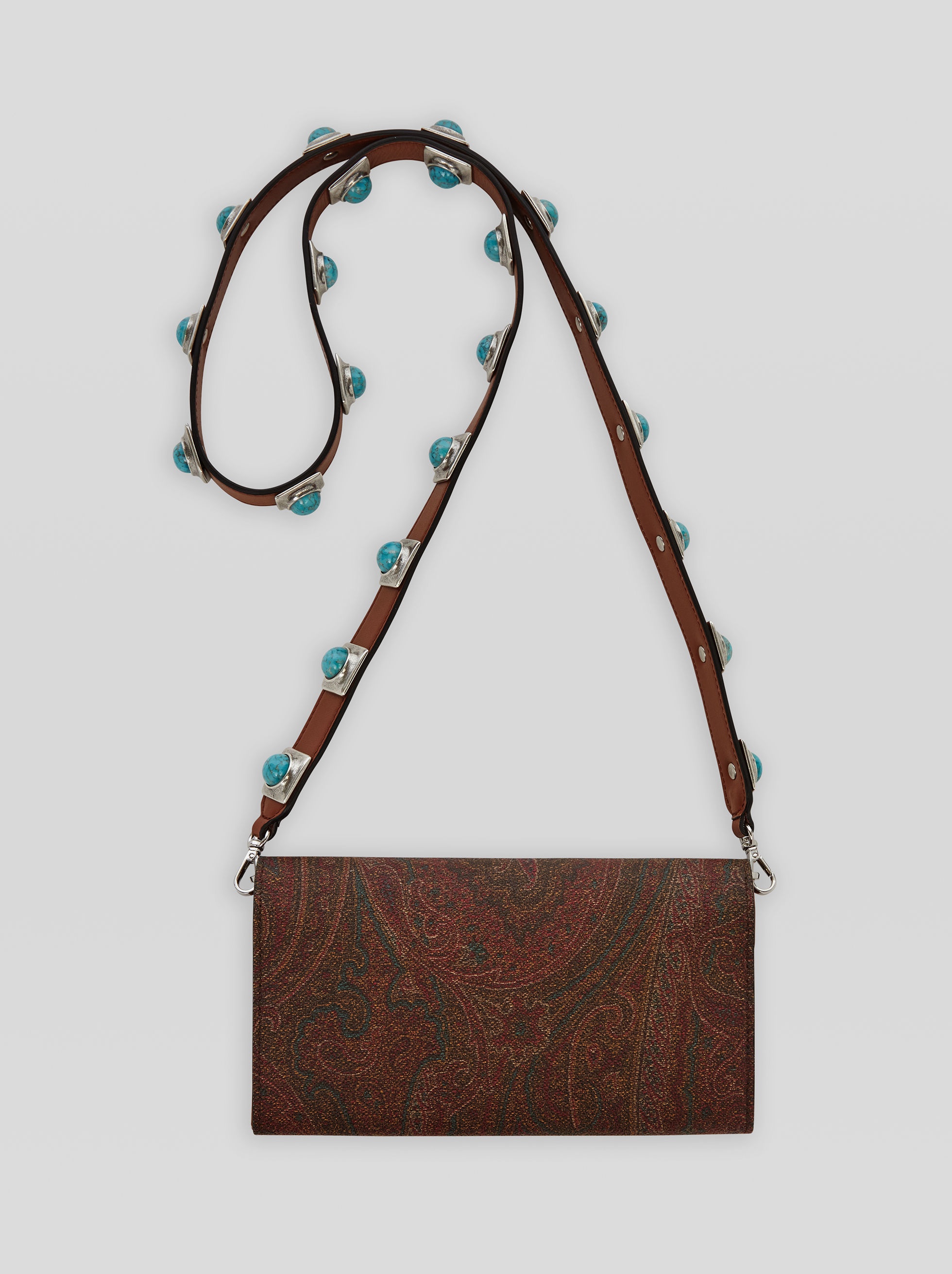 CROWN ME LEATHER PURSE WITH SHOULDER STRAP - 3