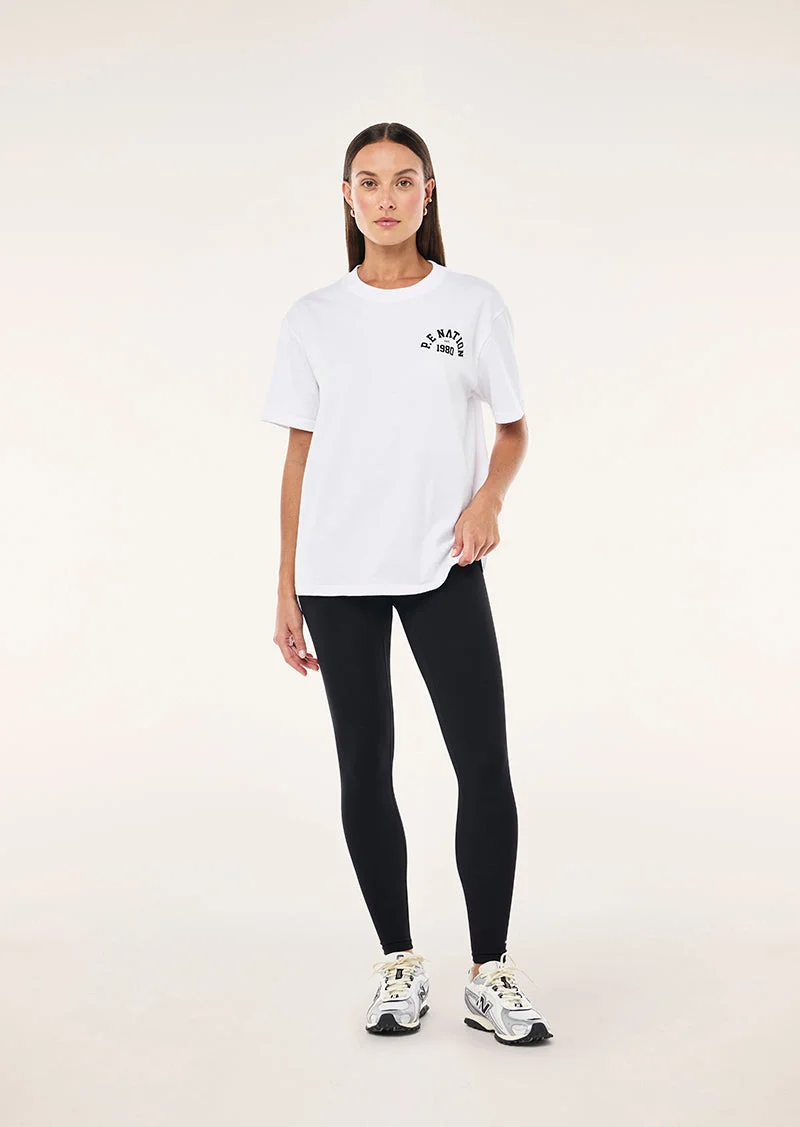 ESTABLISHED RELAXED SHORT SLEEVE TEE IN OPTIC WHITE - 1
