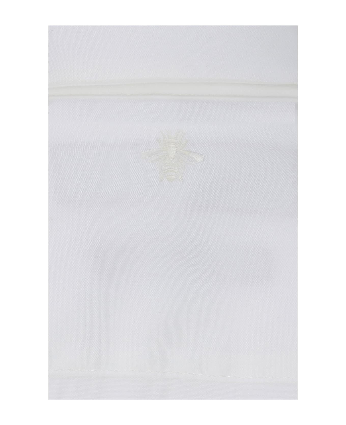 White Stretch Poplin Shirt - 3
