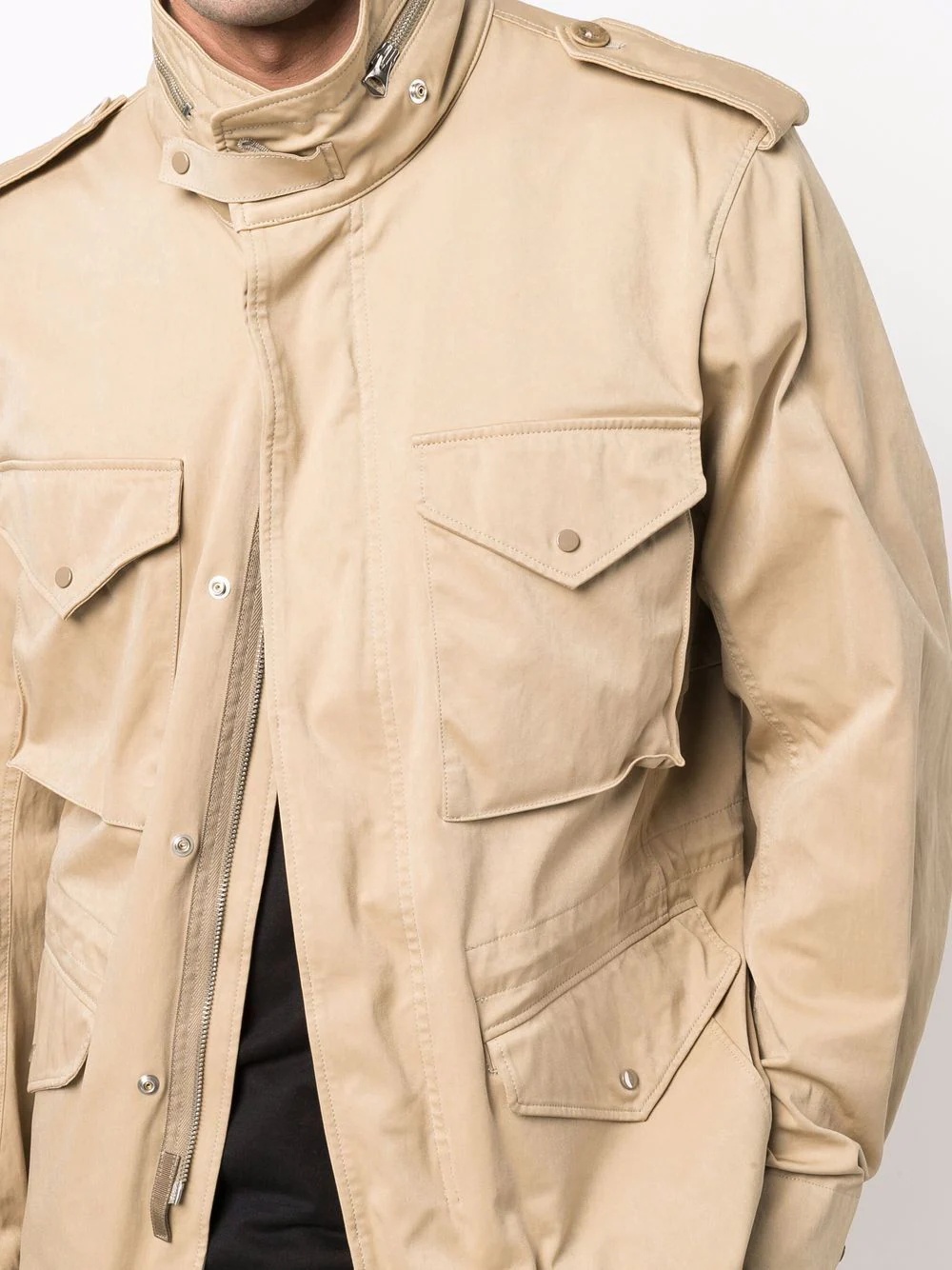 multiple-pocket field jacket - 5