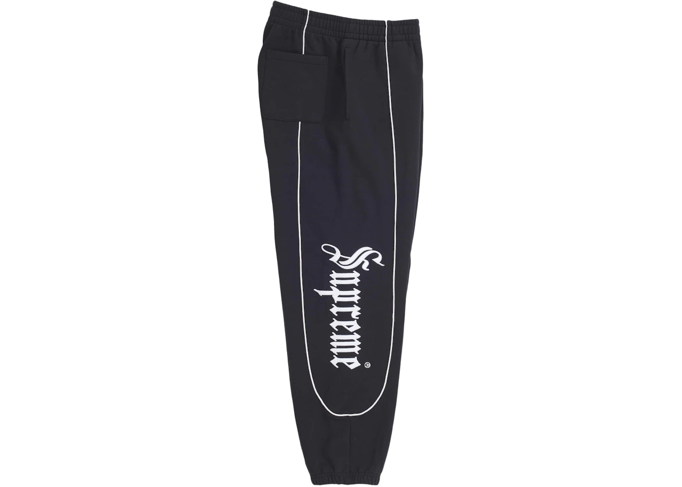 Supreme Curve Piping Sweatpant Black - 2
