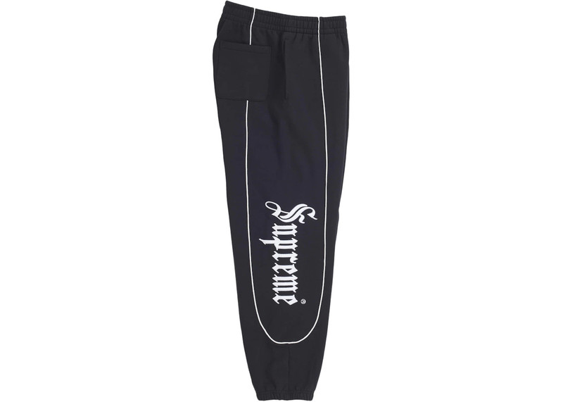 Supreme Supreme Curve Piping Sweatpant Black outlook