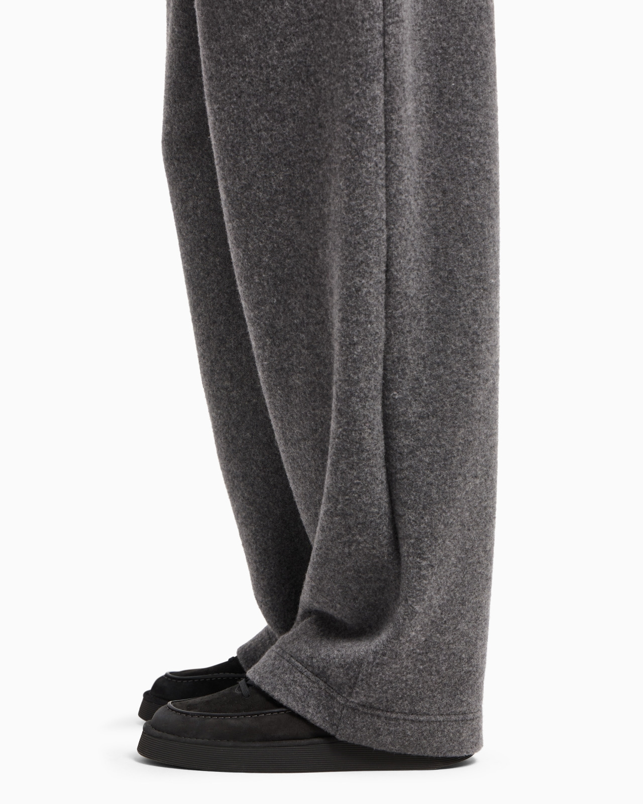 SINGLE-PLEAT TROUSERS IN CASHMERE FLEECE - 5
