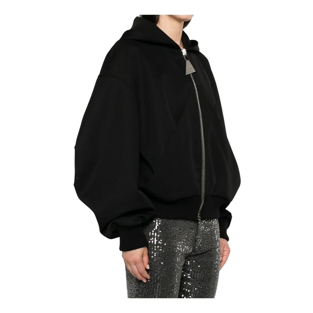 THE ATTICO BLACK OVERSIZE BOMBER JACKET | miinto | REVERSIBLE