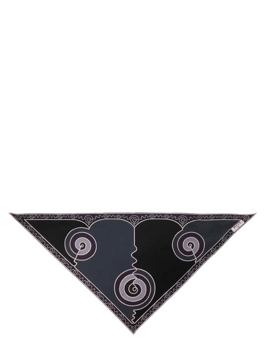 Pucci Astro Print Triangle Scarf - 1
