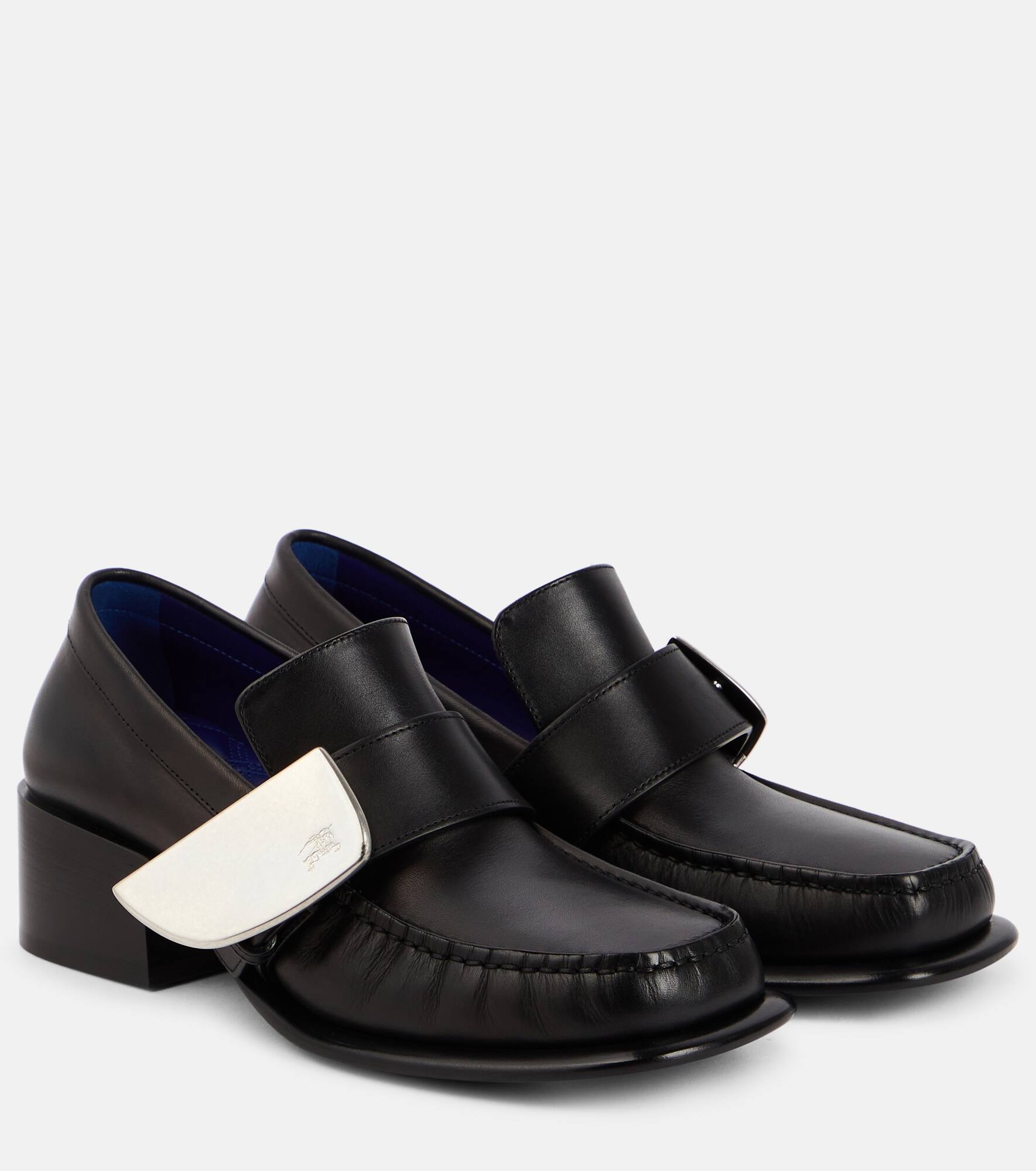 Leather loafer pumps - 1