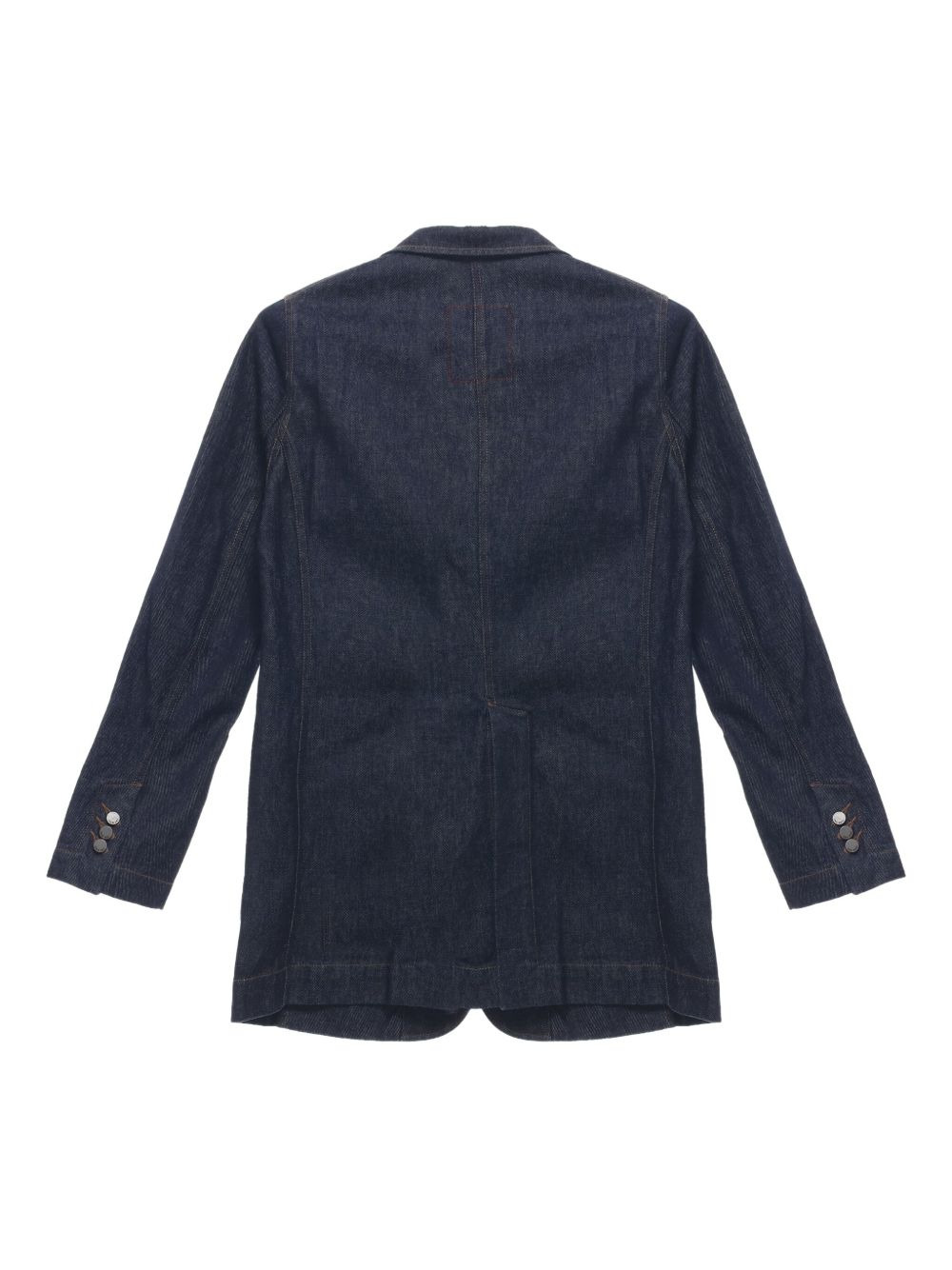 button-fastening denim blazer - 5