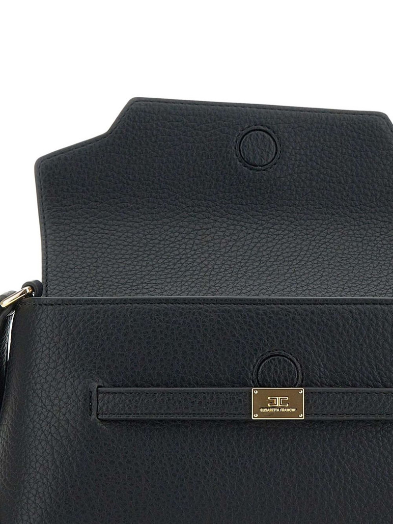 logo-plaque leather shoulder bag 6