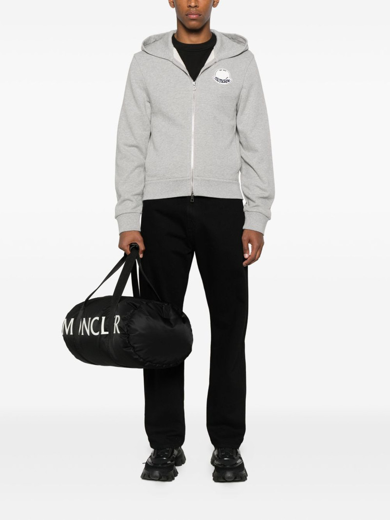 Moncler logo-patch zip-up hoodie outlook