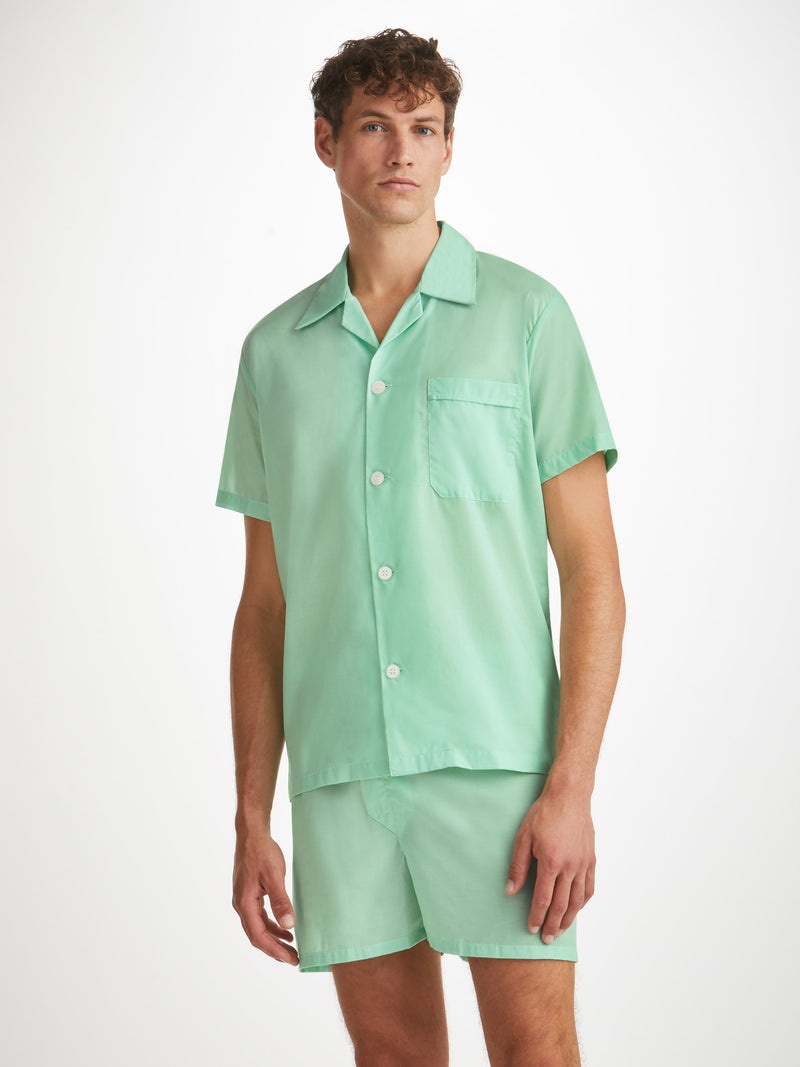Men's Short Pajamas Amalfi 1 Cotton Batiste Mint - 2